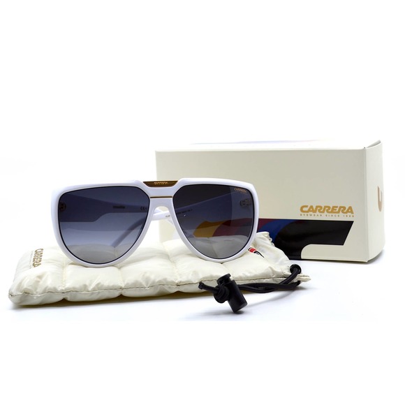 BRAND NEW CARRERA FLAGLAB-13 WHITE GREY GRADIENT SHIELD SUNGLASSES - Picture 13 of 13